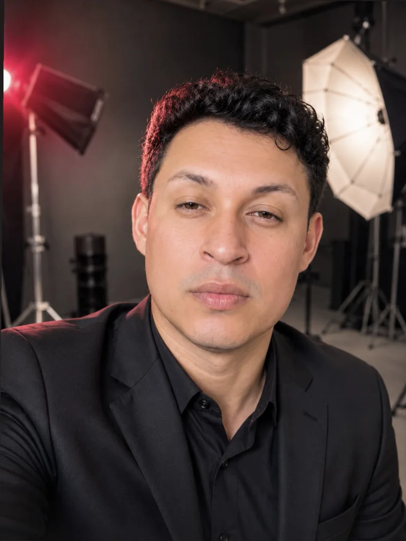 Retrato de Augusto Ferreira em estúdio